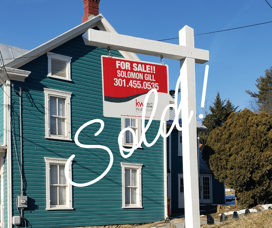 A Frederick home with Solomon Gill's sold sign